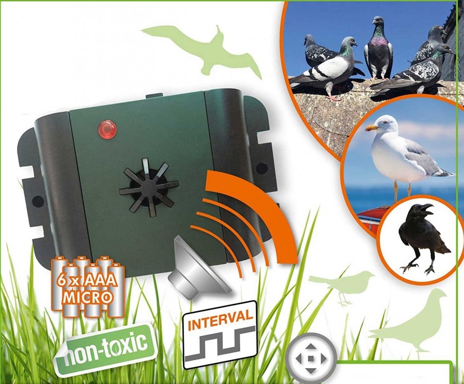 edinstven ultrazvočni odganjalec ptic